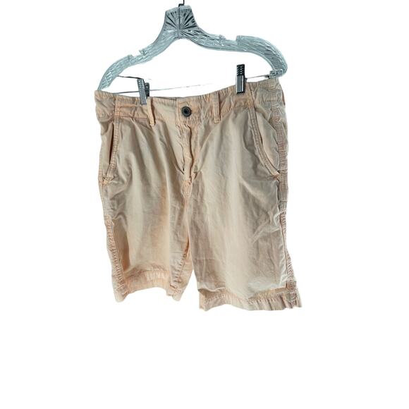 American Eagle Outfitters Coral Orange Classic Flat Front Chino Shorts Size 32 - Picture 1 of 8